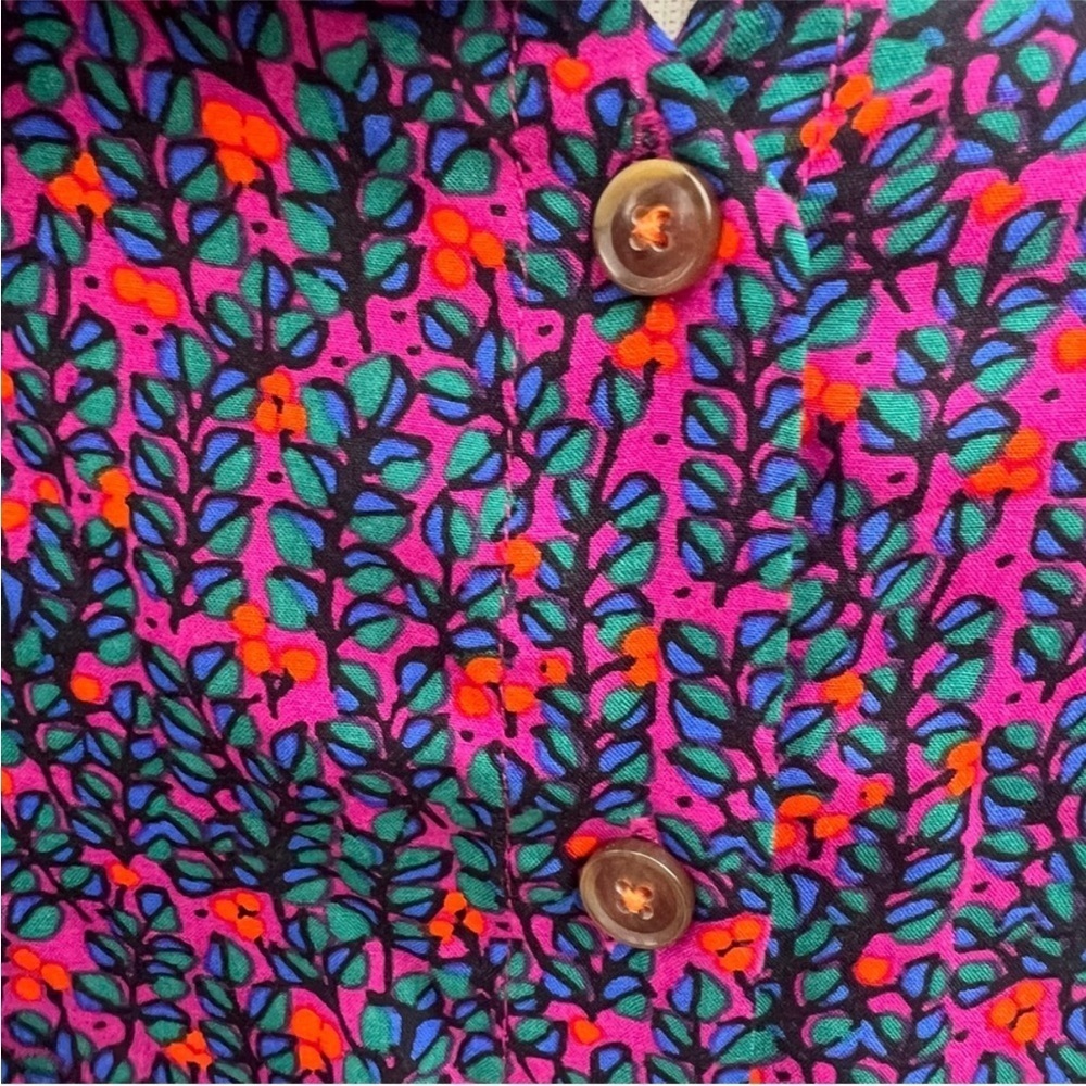 NWOT Maeve by Anthropologie "Rory" Floral V-Neck Tie Front Blouse Size 4 - Picture 8 of 10